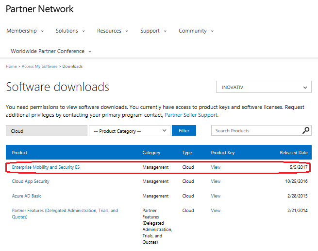 Enterprise Mobility + Security E5 IUR