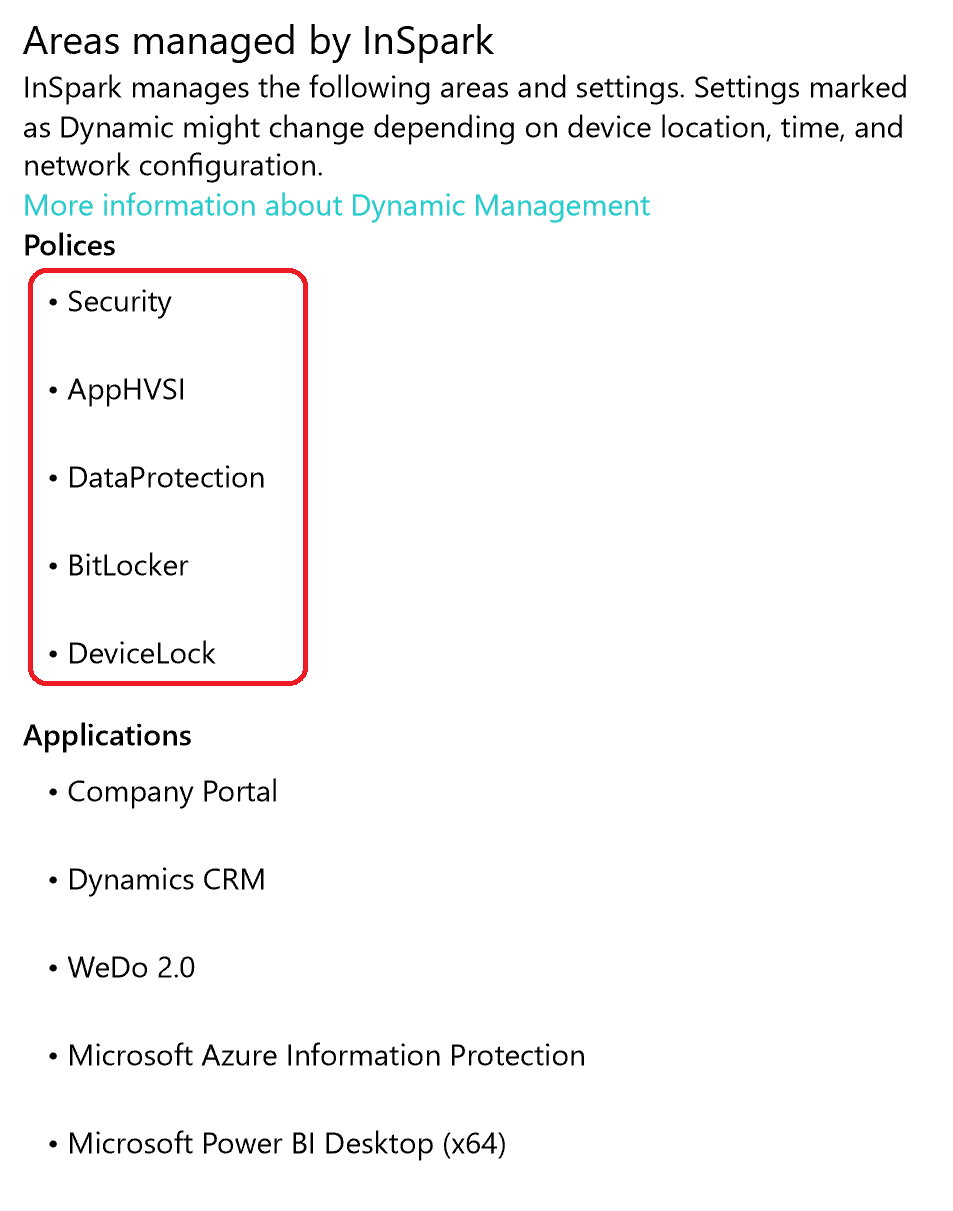 Improved Management Profile GUI