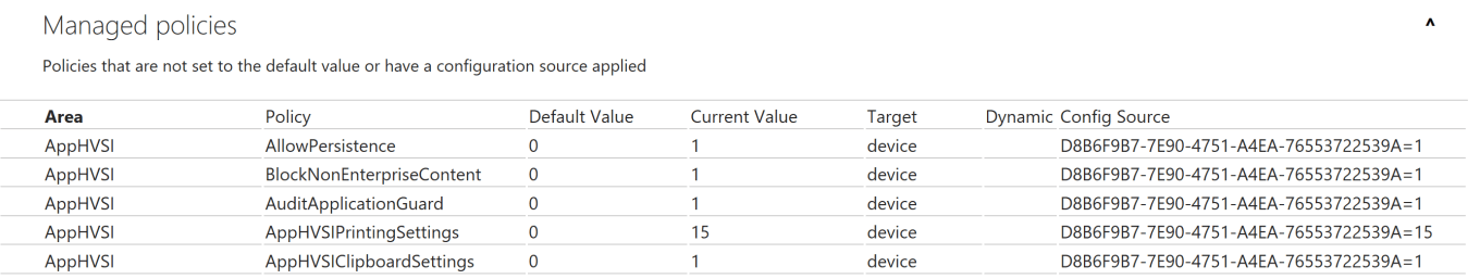 MDM Managed Policies